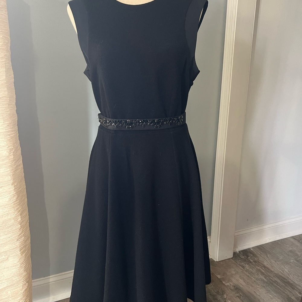MaxMara Black A-Line Midi Dress for Cocktail Night Out